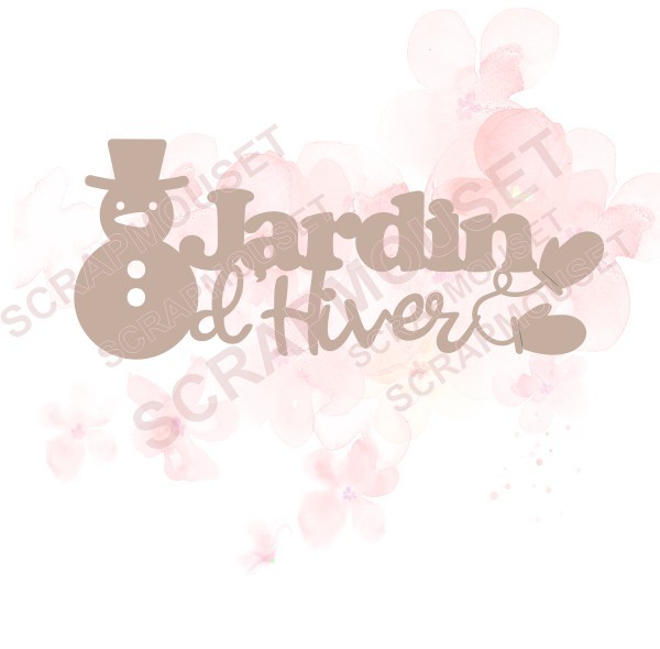 Mot Jardin d'hiver en carton bois SCRAPMOUSET