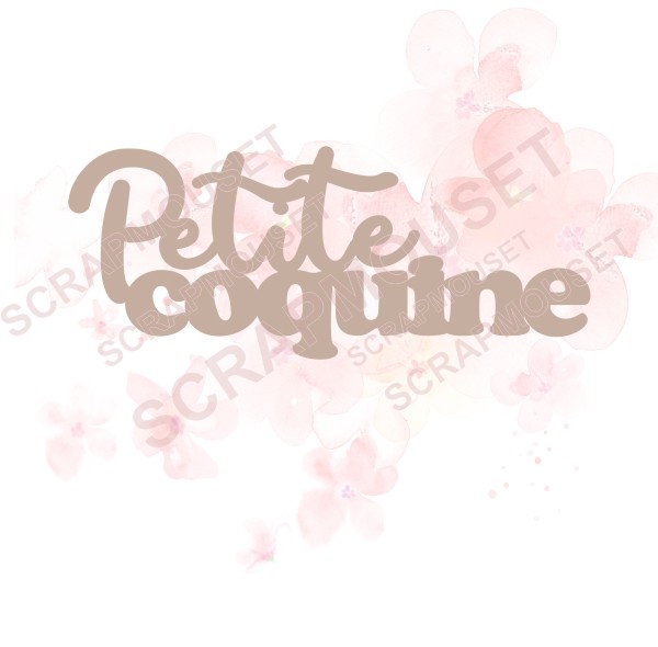 Mot Petite coquine en carton bois SCRAPMOUSET