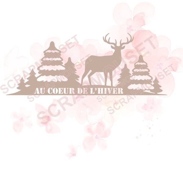 Bordure Au coeur de l'hiver en carton bois SCRAPMOUSET