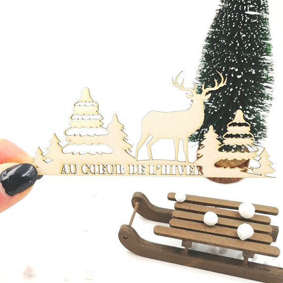 Bordure Au coeur de l'hiver en carton bois SCRAPMOUSET