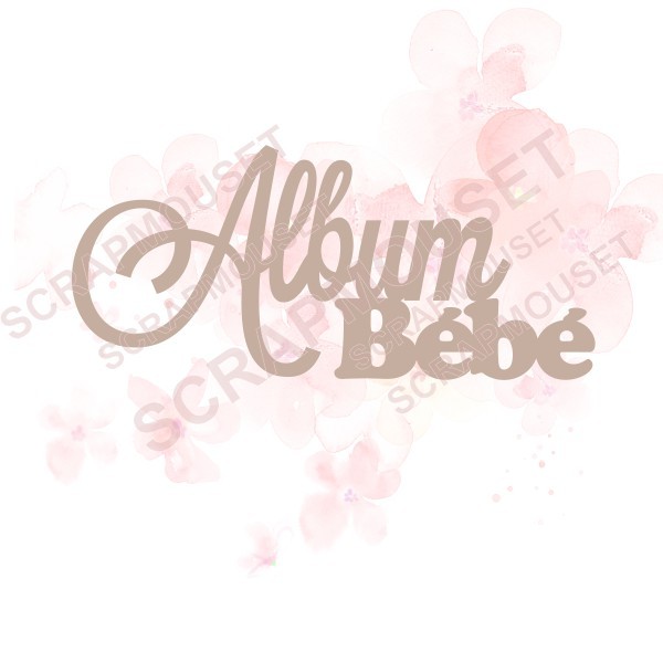 Mot Album bébé en carton bois SCRAPMOUSET