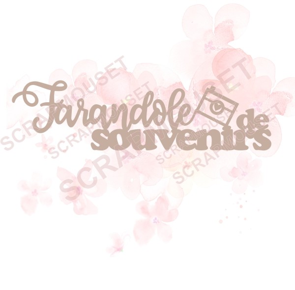 Mot Farandole de souvenirs en carton bois