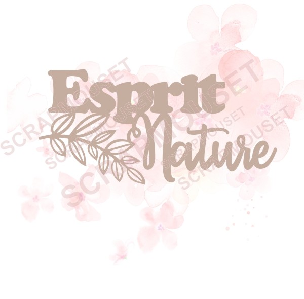 Mot Esprit Nature en carton bois SCRAPMOUSET