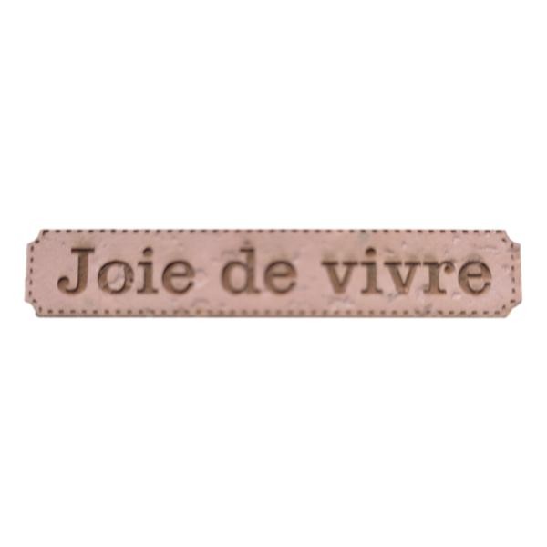Étiquette gravée Joie de vivre en liège différents coloris au choix SCRAPMOUSET