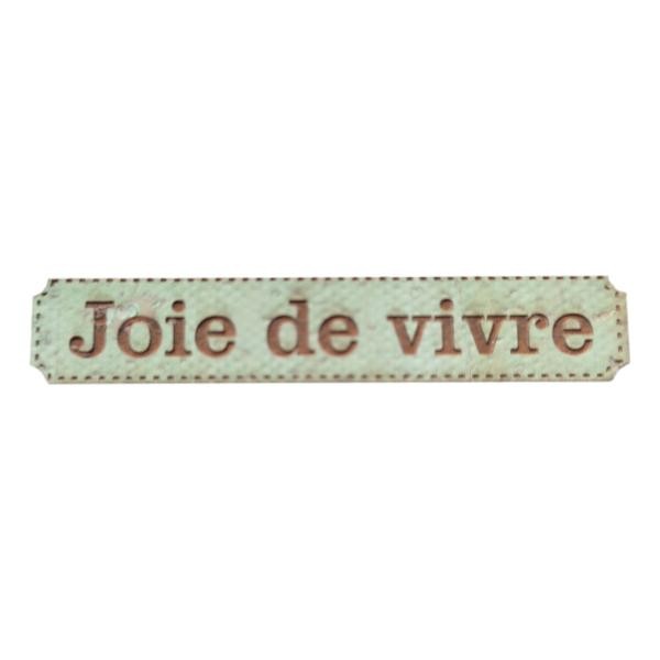 Étiquette gravée Joie de vivre en liège différents coloris au choix SCRAPMOUSET