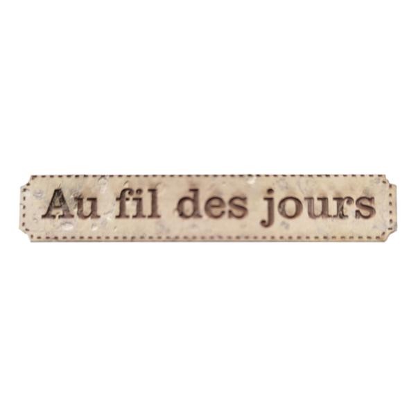Étiquette gravée Au fil des jours en liège différents coloris au choix SCRAPMOUSET