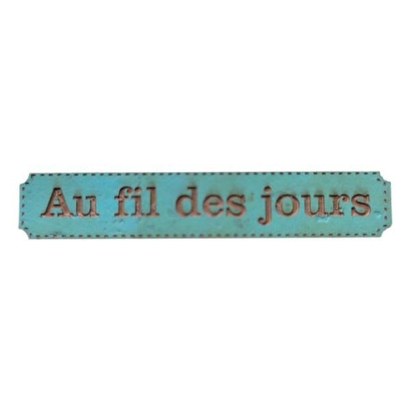 Étiquette gravée Au fil des jours en liège différents coloris au choix SCRAPMOUSET