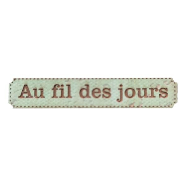 Étiquette gravée Au fil des jours en liège différents coloris au choix SCRAPMOUSET