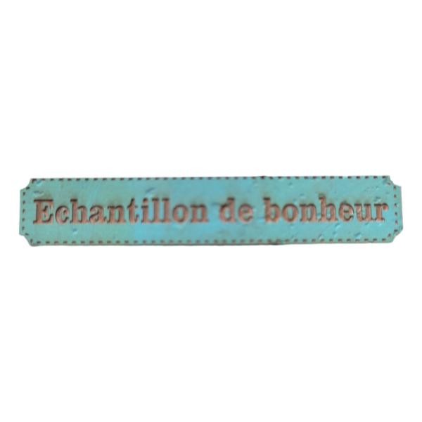 Etiquette gravée Echantillon de bonheur en liège différents coloris au choix SCRAPMOUSET