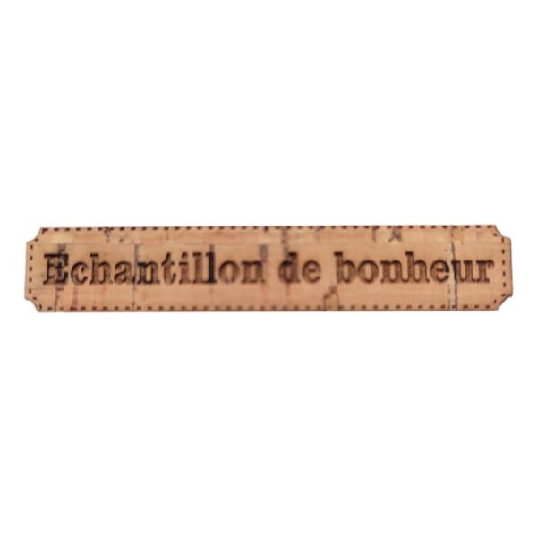 Etiquette gravée Echantillon de bonheur en liège différents coloris au choix SCRAPMOUSET