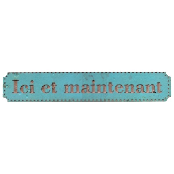Étiquette gravée Ici et maintenant en liège différents coloris au choix SCRAPMOUSET