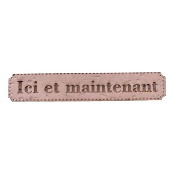 Étiquette gravée Ici et maintenant en liège différents coloris au choix SCRAPMOUSET