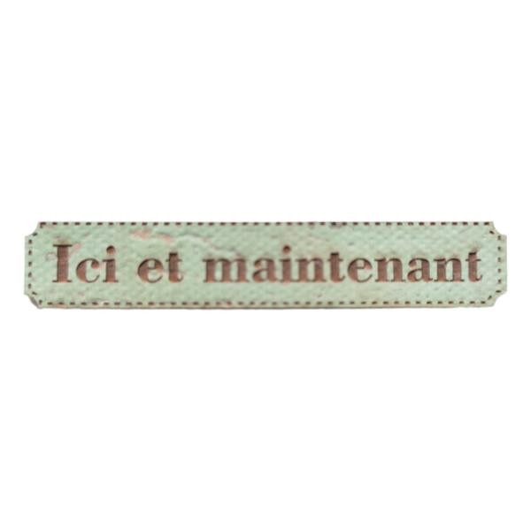 Étiquette gravée Ici et maintenant en liège différents coloris au choix SCRAPMOUSET