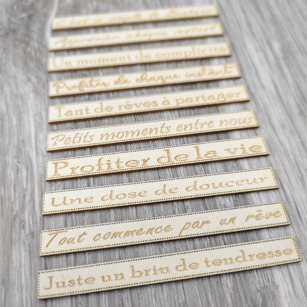 Les petites phrases Thème bonheur Spécial carterie SCRAPMOUSET