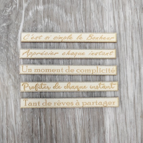 Les petites phrases Thème bonheur Spécial carterie SCRAPMOUSET
