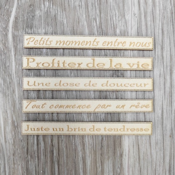 Les petites phrases Thème bonheur Spécial carterie SCRAPMOUSET