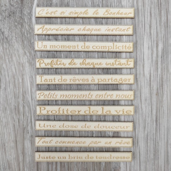 Les petites phrases Thème bonheur Spécial carterie SCRAPMOUSET