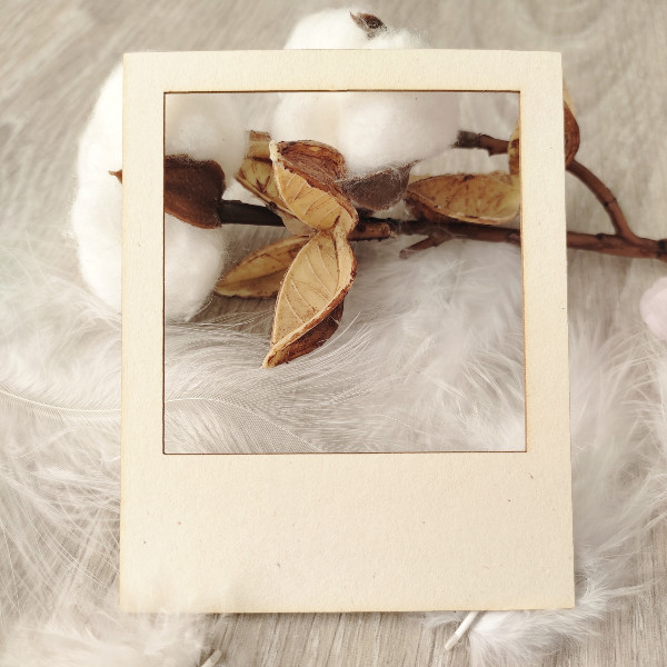 Lot 4 cadres polaroïd grand modèle en carton bois SCRAPMOUSET