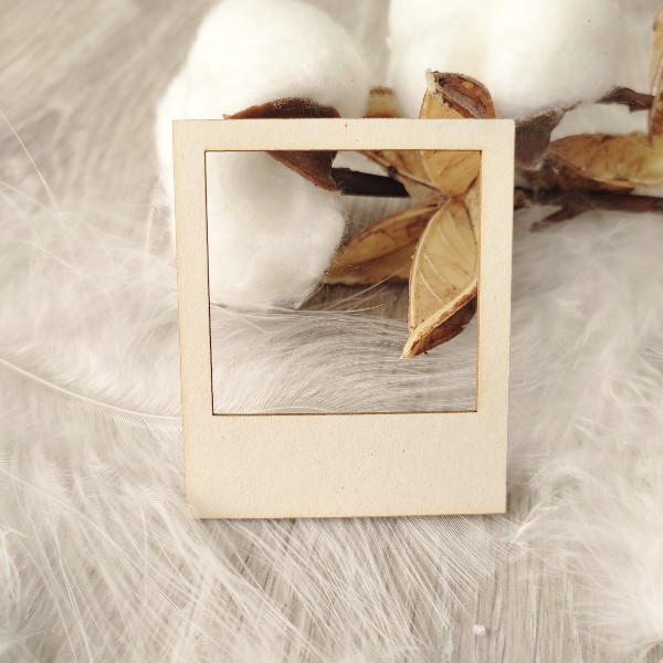 Lot 4 cadres polaroïd grand modèle en carton bois SCRAPMOUSET