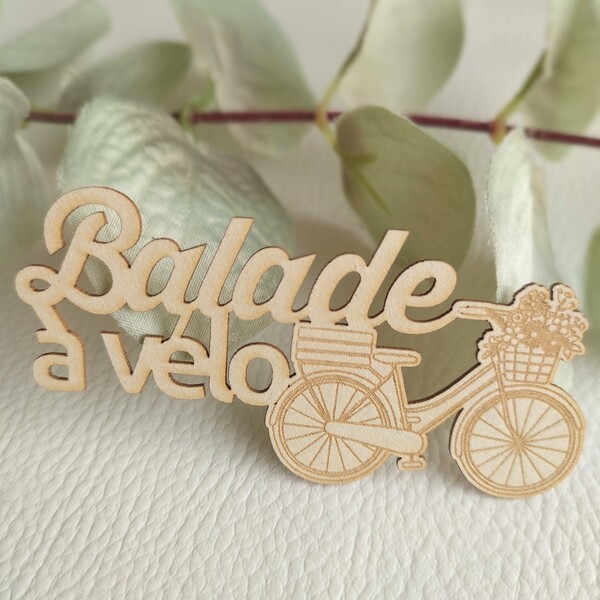 Mot Balade à vélo en carton bois SCRAPMOUSET