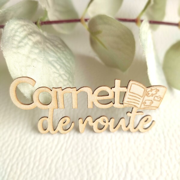 Mot Carnet de route en carton bois SCRAPMOUSET