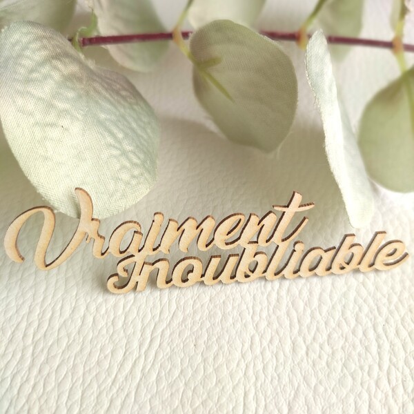 Mot Vraiment inoubliable en carton bois SCRAPMOUSET