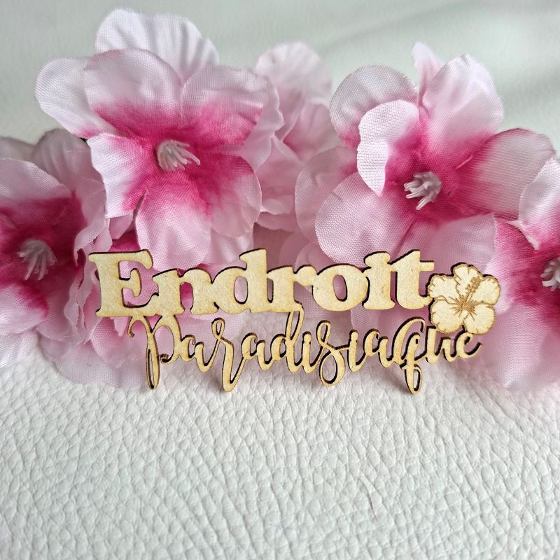 Mot Endroit paradisiaque en carton bois SCRAPMOUSET